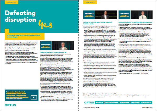 Defeating Disruption Opinion Paper